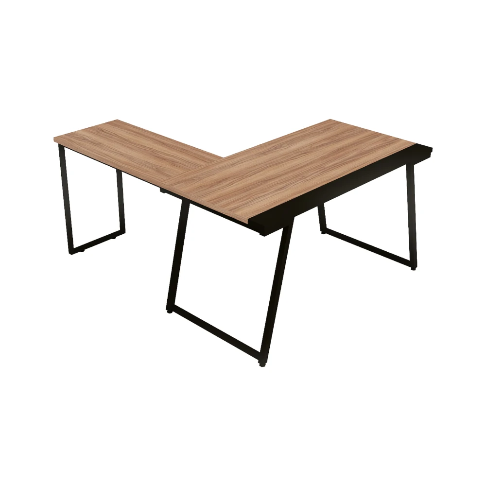 Mesa de escritório em L industrial Soho com extensão